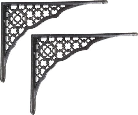 NACH Lattice Metal Shelf Brackets 8 inch, Decorative 